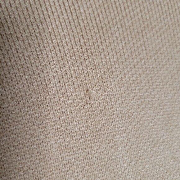 Clean Girl Neutral Closet Staple Beige Open Drape Front Knit Cardigan L XL - Picture 6 of 12